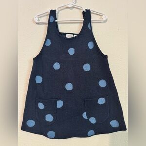 Zara Kids Navy Blue Polka Dot Dress